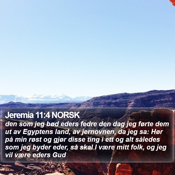 Jeremia 11:4 NORSK Bible Study