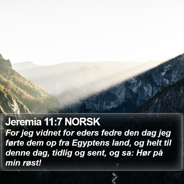 Jeremia 11:7 NORSK Bible Study