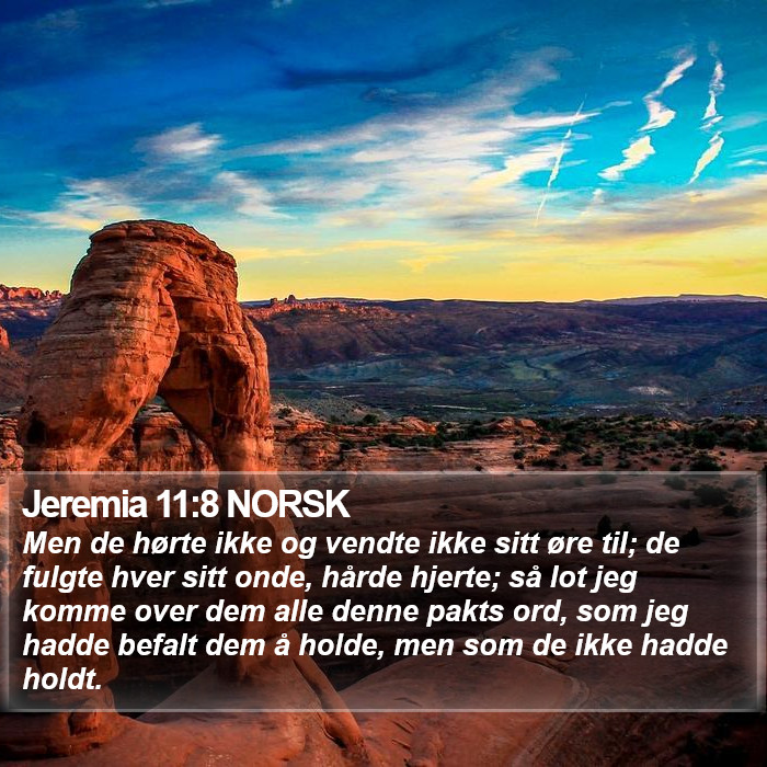 Jeremia 11:8 NORSK Bible Study