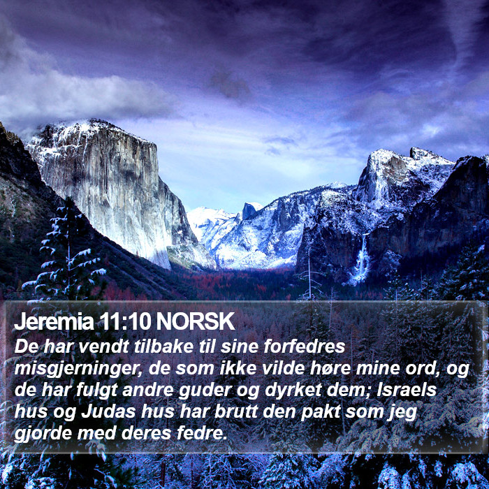 Jeremia 11:10 NORSK Bible Study