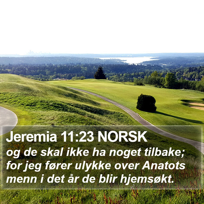 Jeremia 11:23 NORSK Bible Study