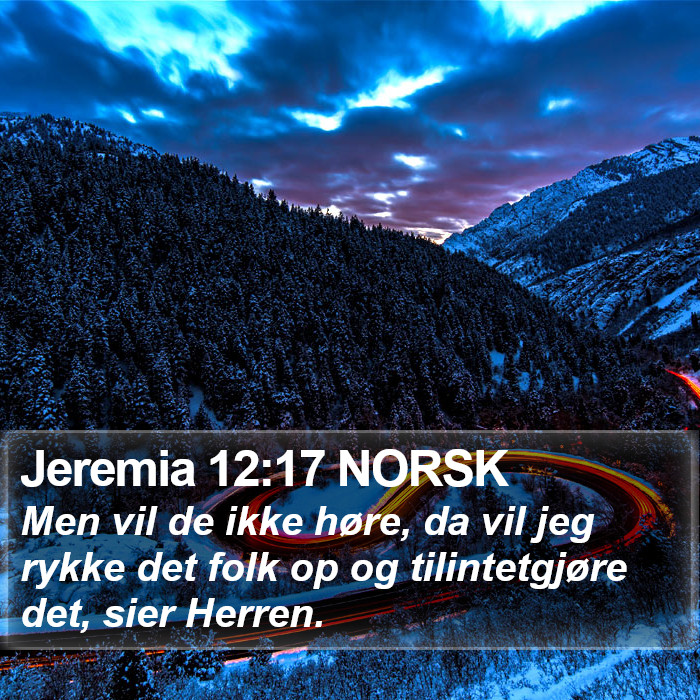 Jeremia 12:17 NORSK Bible Study