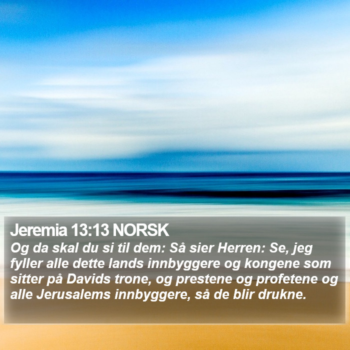 Jeremia 13:13 NORSK Bible Study