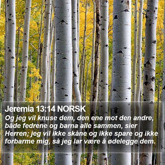 Jeremia 13:14 NORSK Bible Study