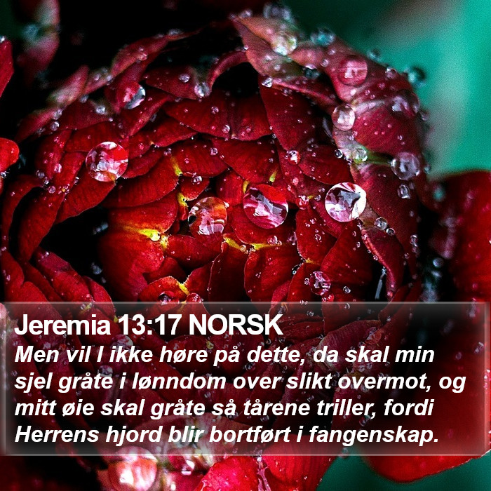 Jeremia 13:17 NORSK Bible Study
