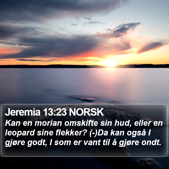 Jeremia 13:23 NORSK Bible Study