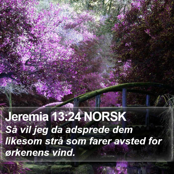 Jeremia 13:24 NORSK Bible Study