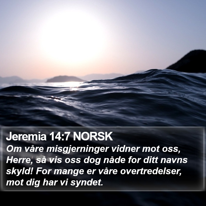 Jeremia 14:7 NORSK Bible Study