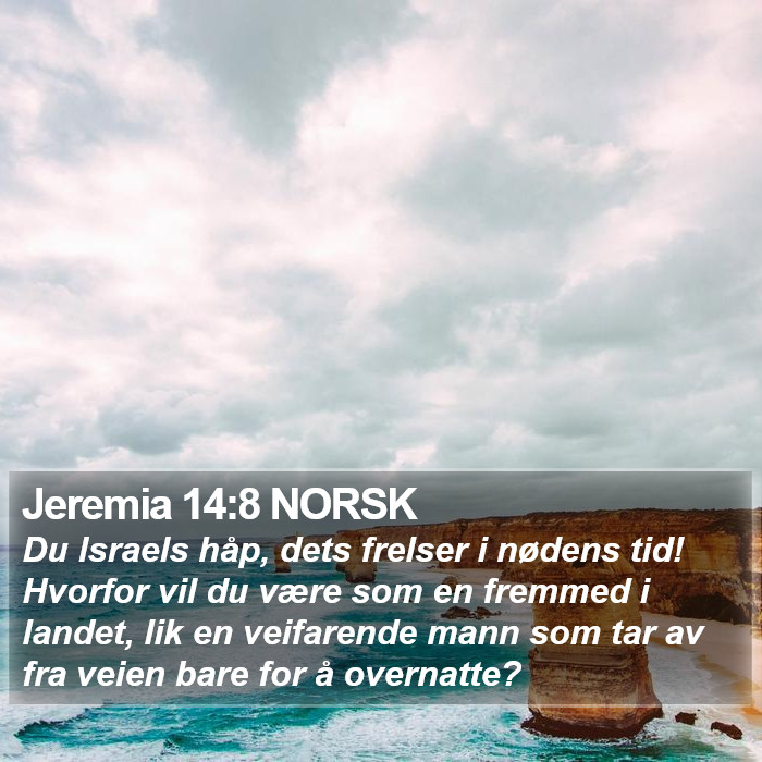 Jeremia 14:8 NORSK Bible Study