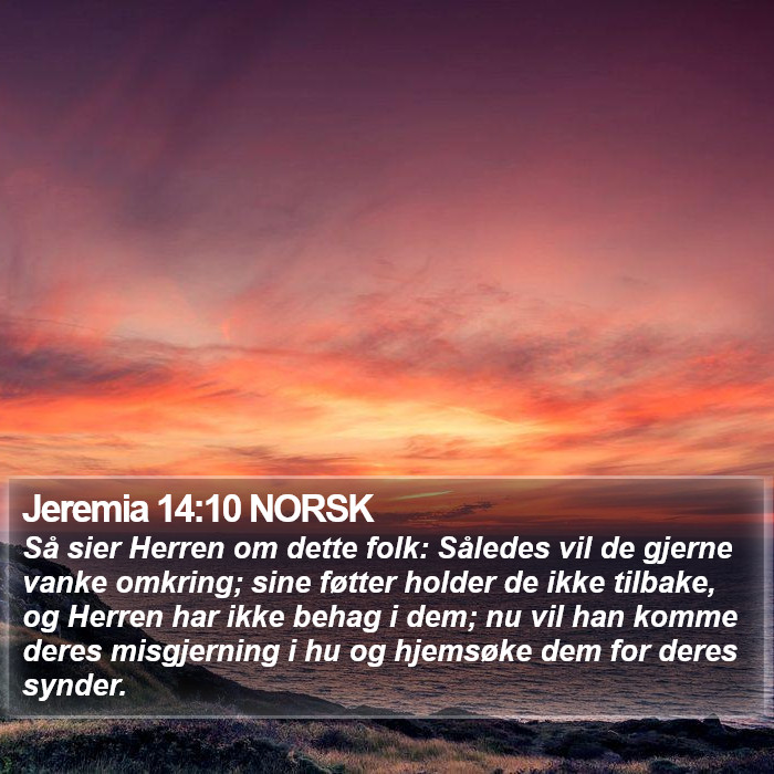 Jeremia 14:10 NORSK Bible Study