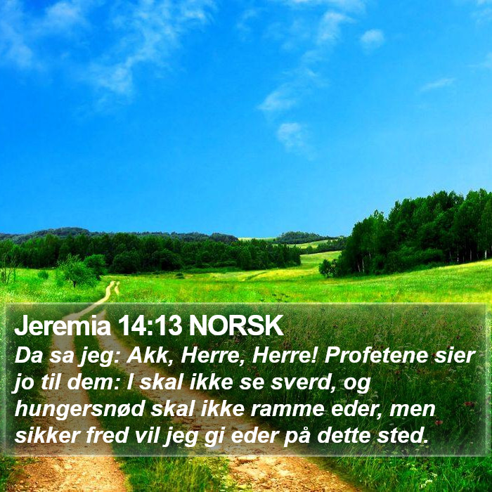 Jeremia 14:13 NORSK Bible Study