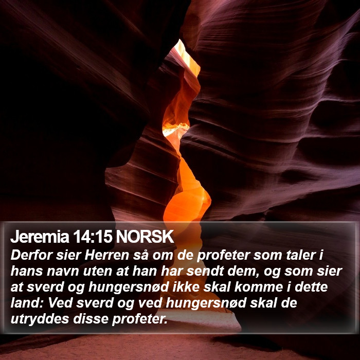 Jeremia 14:15 NORSK Bible Study