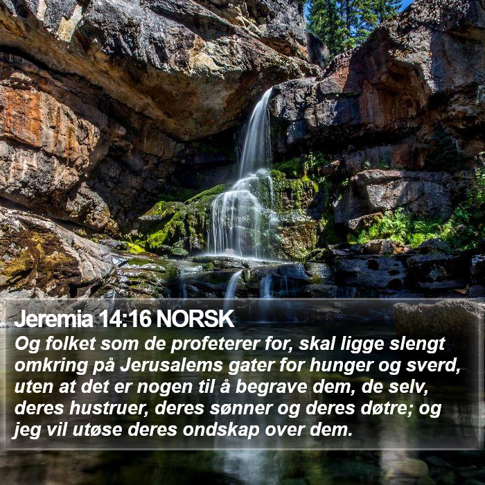 Jeremia 14:16 NORSK Bible Study