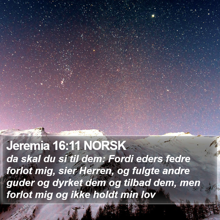 Jeremia 16:11 NORSK Bible Study