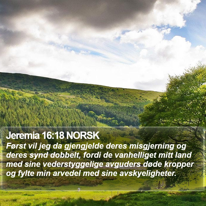 Jeremia 16:18 NORSK Bible Study