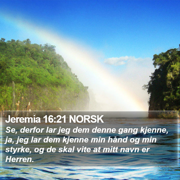 Jeremia 16:21 NORSK Bible Study