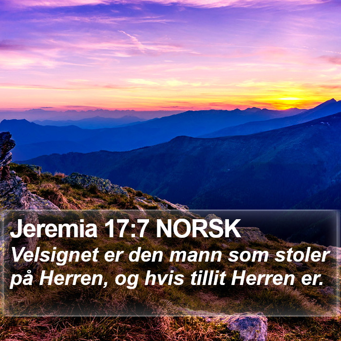 Jeremia 17:7 NORSK Bible Study