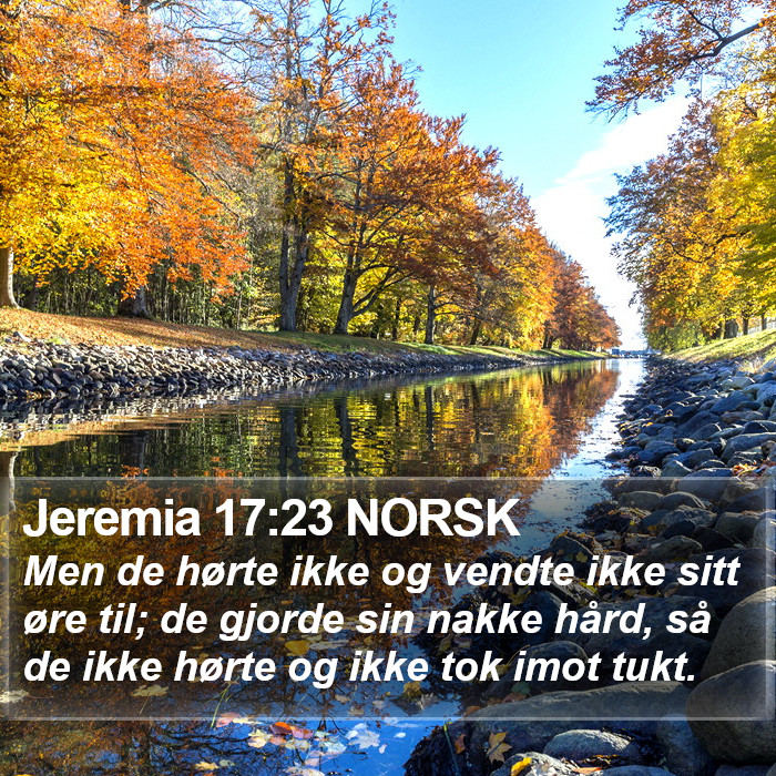 Jeremia 17:23 NORSK Bible Study