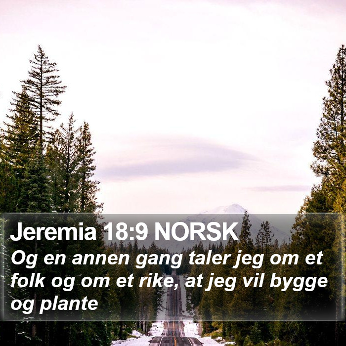 Jeremia 18:9 NORSK Bible Study