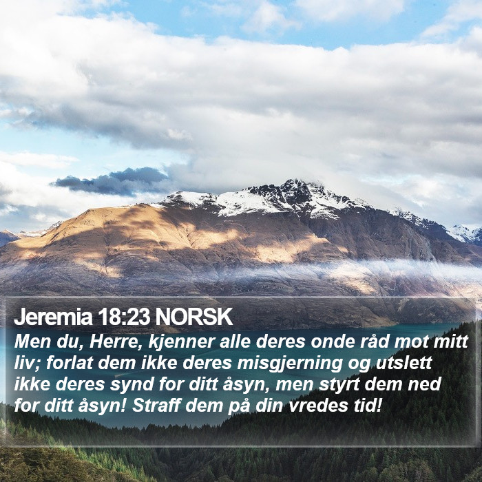 Jeremia 18:23 NORSK Bible Study