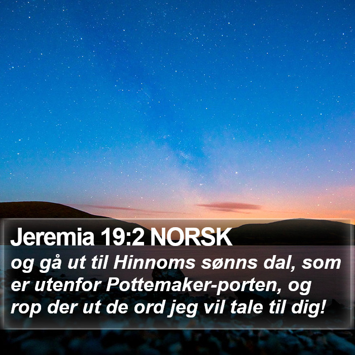 Jeremia 19:2 NORSK Bible Study