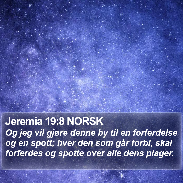 Jeremia 19:8 NORSK Bible Study