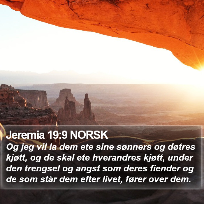 Jeremia 19:9 NORSK Bible Study