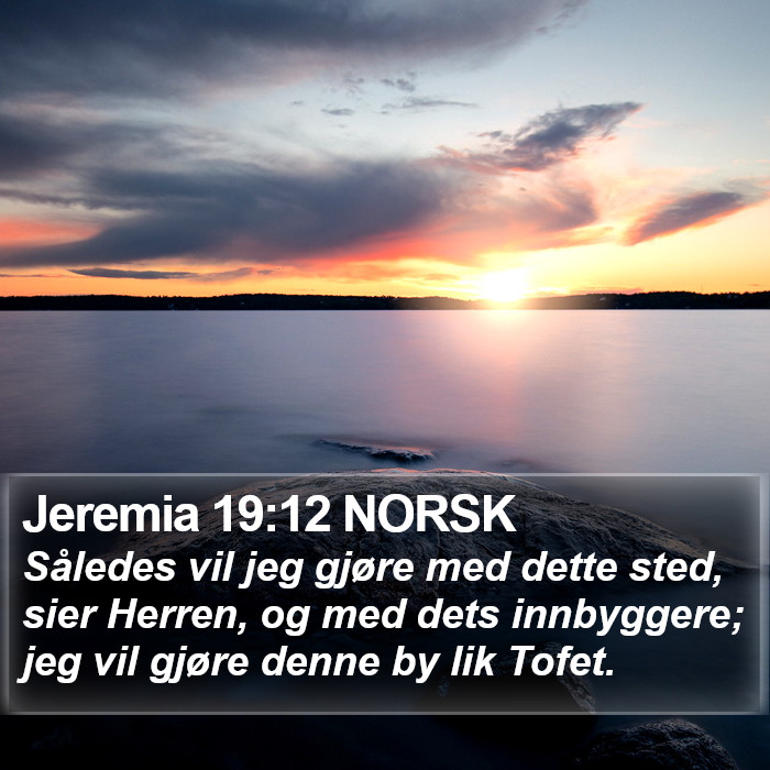 Jeremia 19:12 NORSK Bible Study