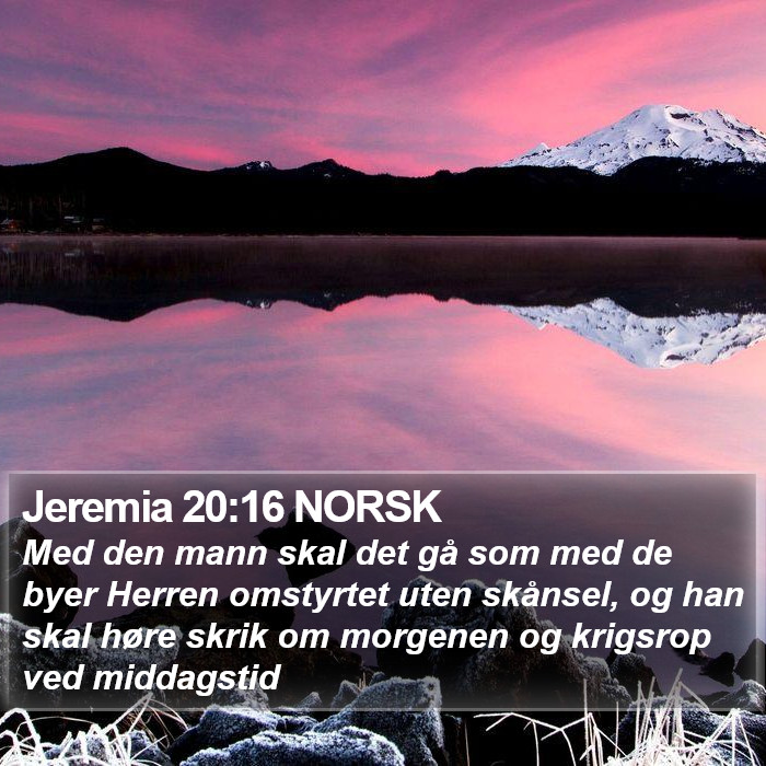 Jeremia 20:16 NORSK Bible Study