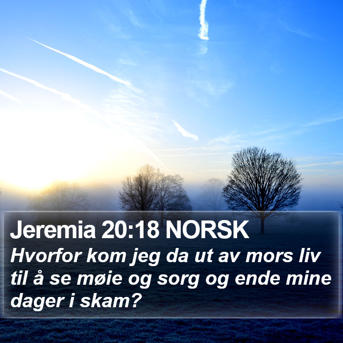 Jeremia 20:18 NORSK Bible Study