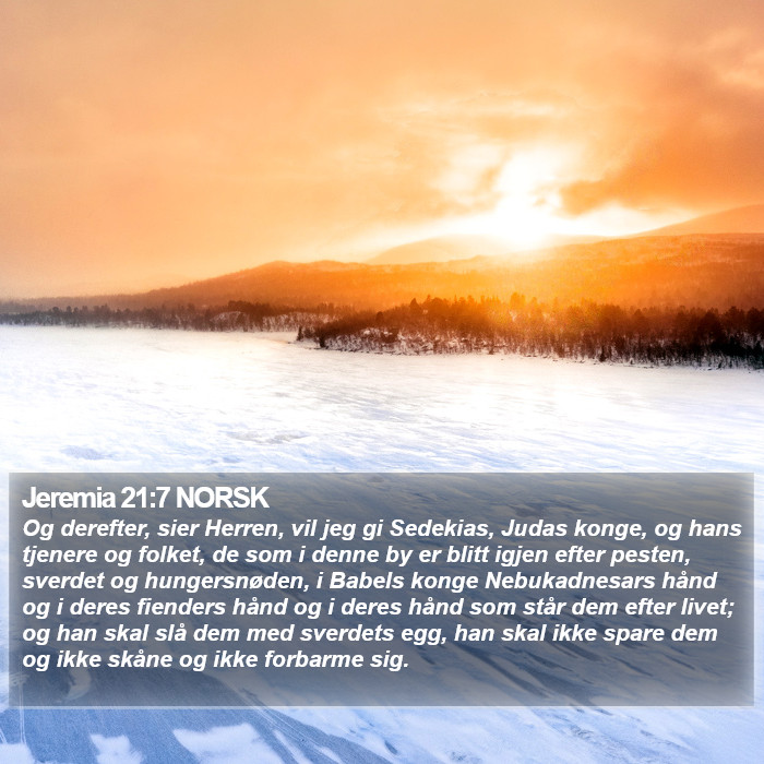 Jeremia 21:7 NORSK Bible Study