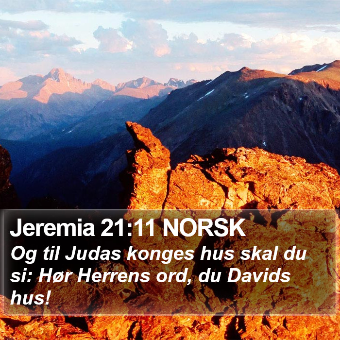 Jeremia 21:11 NORSK Bible Study