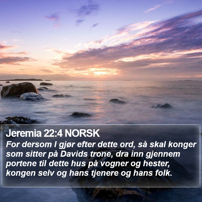 Jeremia 22:4 NORSK Bible Study