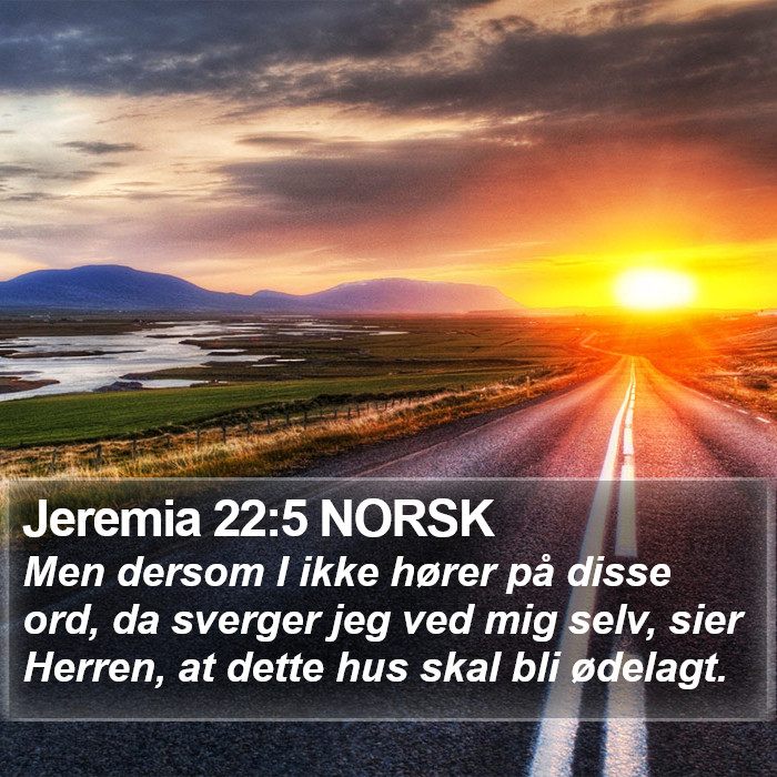 Jeremia 22:5 NORSK Bible Study