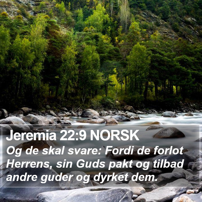 Jeremia 22:9 NORSK Bible Study