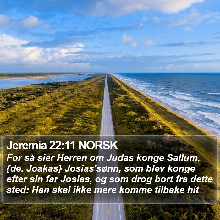 Jeremia 22:11 NORSK Bible Study