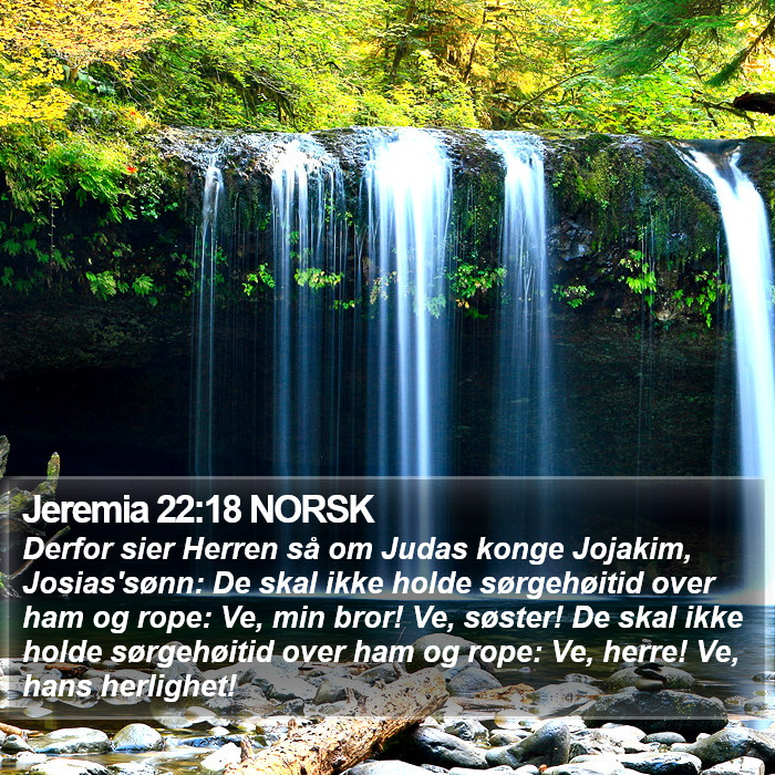 Jeremia 22:18 NORSK Bible Study