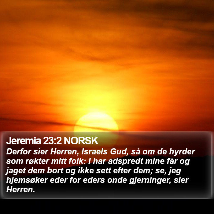 Jeremia 23:2 NORSK Bible Study