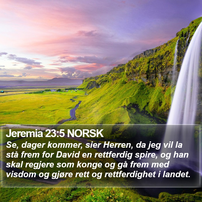 Jeremia 23:5 NORSK Bible Study