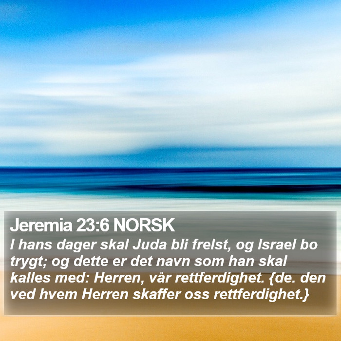 Jeremia 23:6 NORSK Bible Study