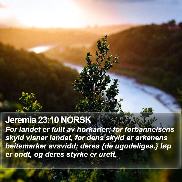 Jeremia 23:10 NORSK Bible Study