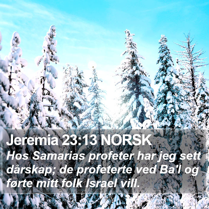 Jeremia 23:13 NORSK Bible Study