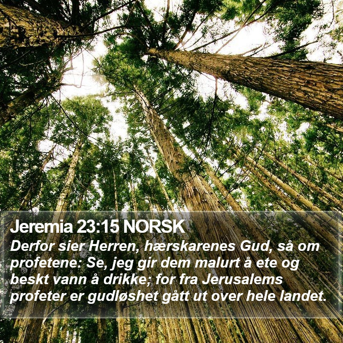 Jeremia 23:15 NORSK Bible Study