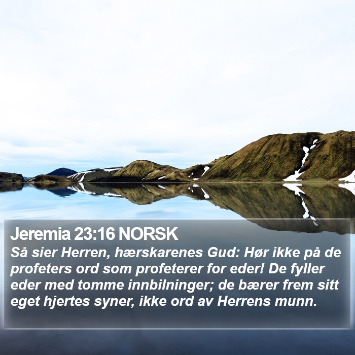 Jeremia 23:16 NORSK Bible Study