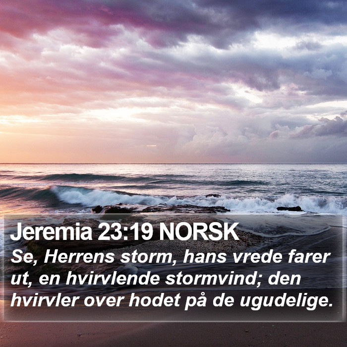 Jeremia 23:19 NORSK Bible Study