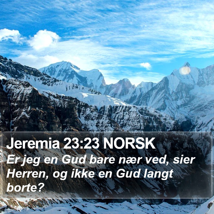 Jeremia 23:23 NORSK Bible Study