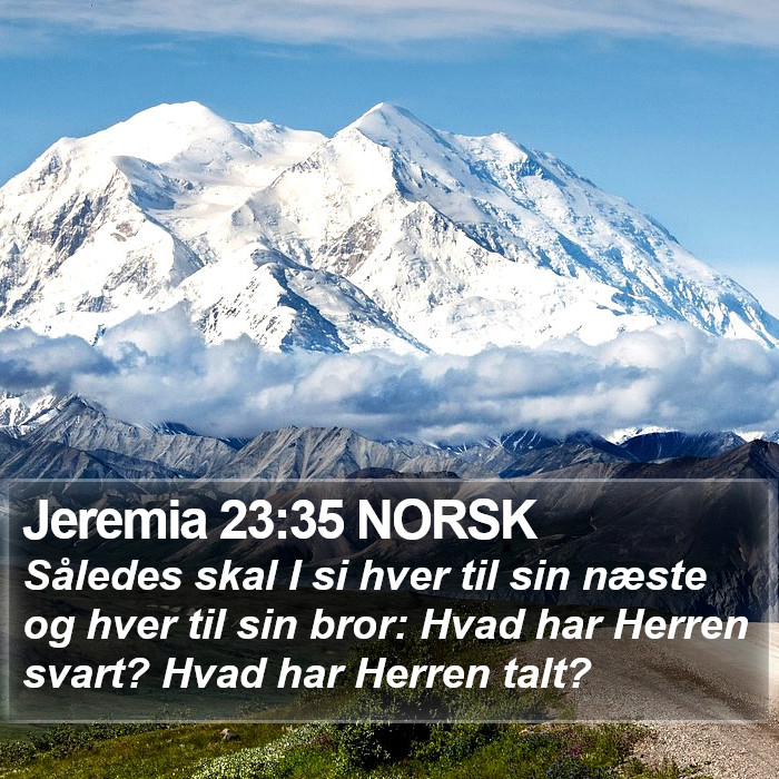 Jeremia 23:35 NORSK Bible Study