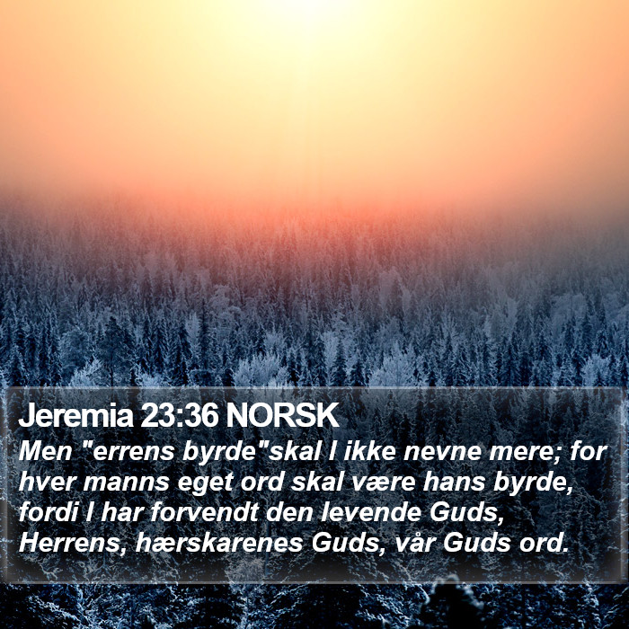 Jeremia 23:36 NORSK Bible Study