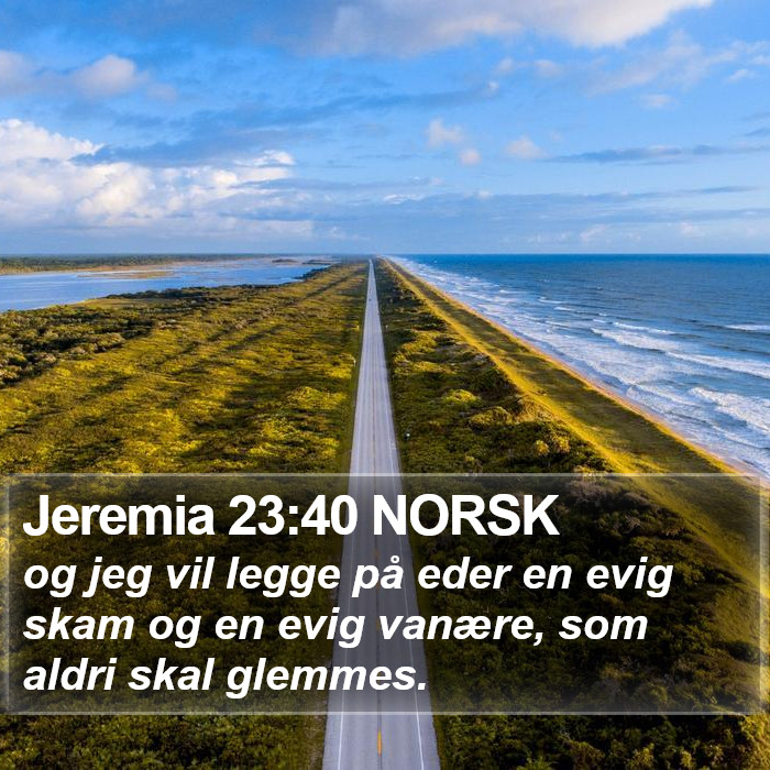 Jeremia 23:40 NORSK Bible Study