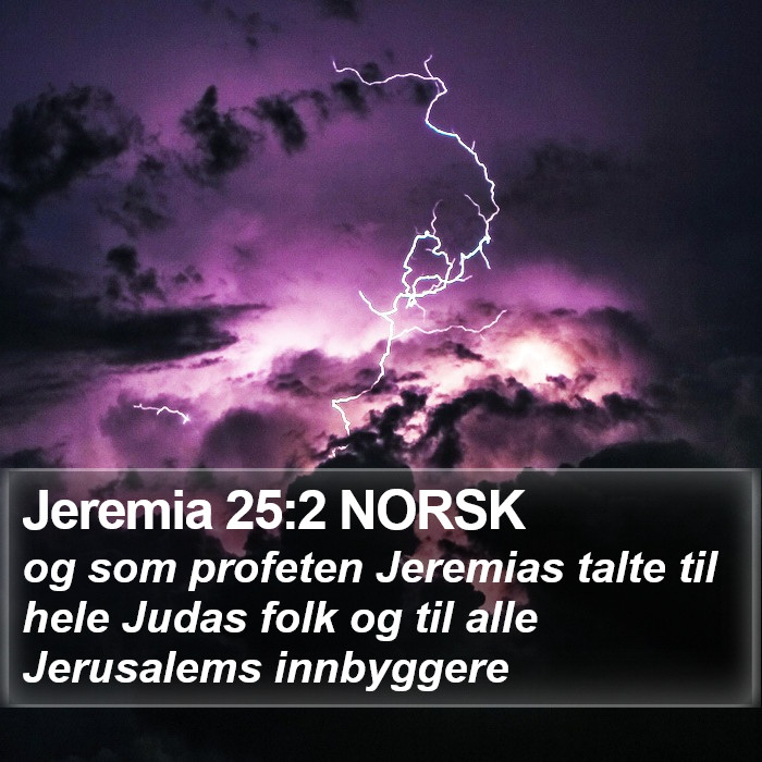 Jeremia 25:2 NORSK Bible Study